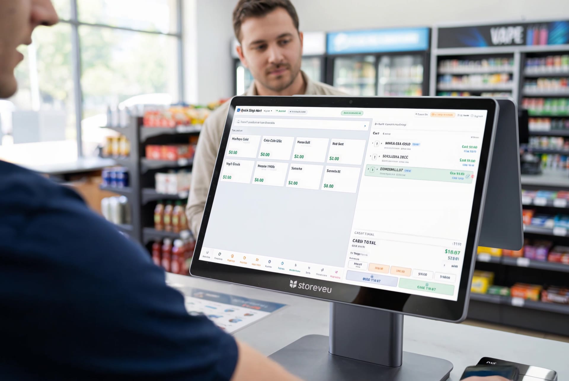 Storeveu running in a convenience & corner stores store