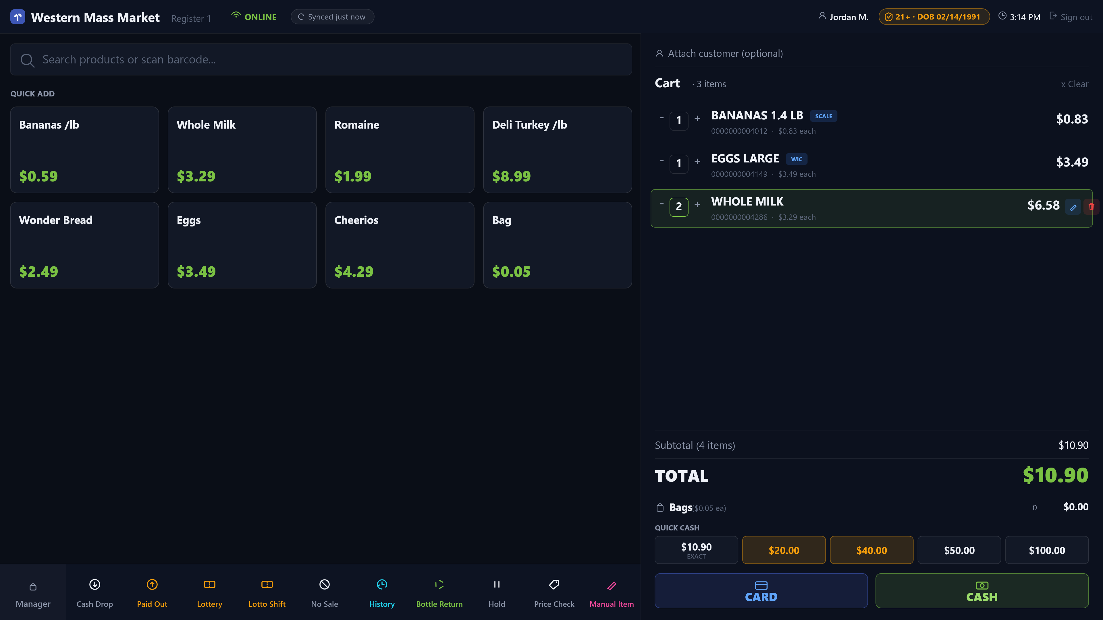 Scale & Fresh Foods screen
